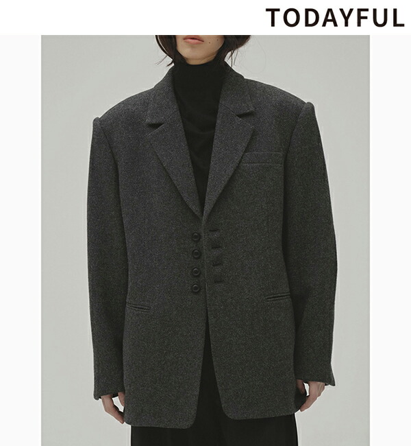【取っておく商いもの】TODAYFUL トゥデイフル  Wool100% Over Jacket 12620105 9月末～10月末入荷予定を組む 後ばらい決済受け入れる不可 2026Prefall 2026秋冬 新作 取りやめる返品不可