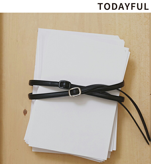 【取っておく商いもの】TODAYFUL トゥデイフル  Narrow Leather Belt 12621045 11月中～12月中入荷予定を組む 後ばらい決済当て嵌める不可 2026winter 2026冬 新作 とり止める返品不可