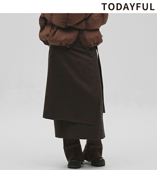 【取って置く商いもの】TODAYFUL トゥデイフル  Wool Wrap Skirt 12620806 11月末～12月末入荷予定を組む 後ばらい決済当て嵌める不可 2026winter 2026冬 新作 とり止める返品不可