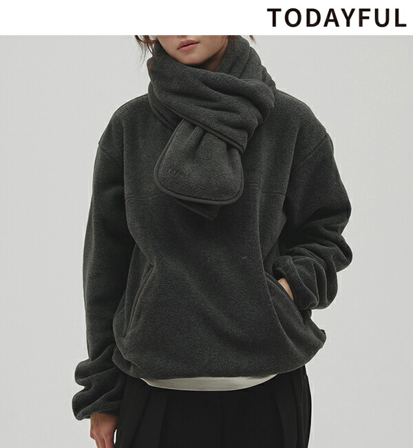 【取っておく商いもの】TODAYFUL トゥデイフル  Halfzip Fleece Pullover 12620607 12月末～1月末入荷予定を組む 後ばらい決済当て嵌める不可 2026winter 2026冬 新作 とり止める返品不可
