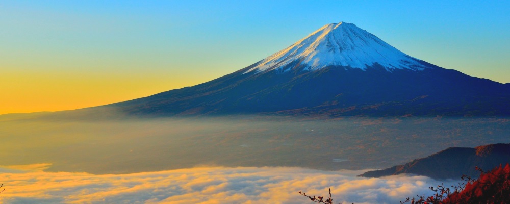 楽天市場】絵画風 壁紙ポスター (はがせるシール式) 日の出と富士山の 