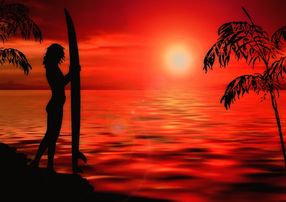 楽天市場 絵画風 壁紙ポスター はがせるシール式 夕陽のサーファーガール シルエット サンセット サーフィン 海 波乗り 夕日 キャラクロ Sfn 027a1 A1版 0mm 585mm 建築用壁紙 耐候性塗料 インテリア レアルインターショップ