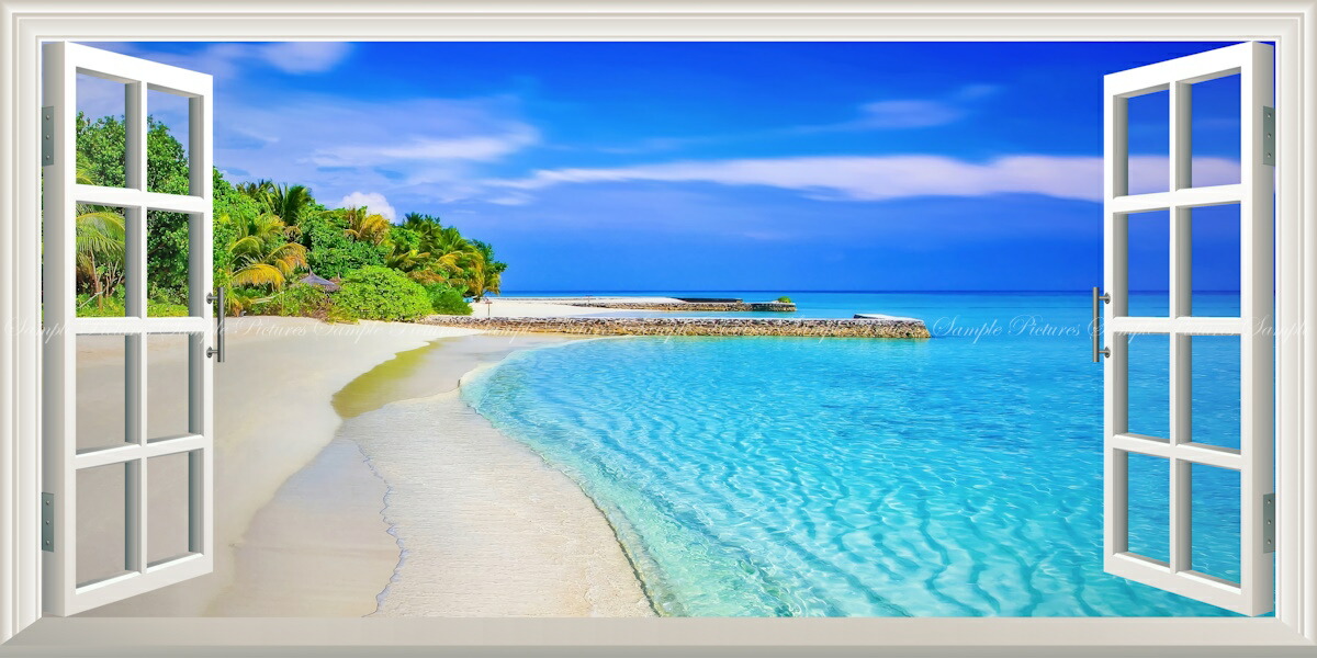 返品送料無料 オテマヌ山とコテージ群 ビーチ ボラボラ島 ポリネシア 癒し 105p1 はがせるシール式 特大パノラマ1440 576mm 壁紙ポスター パノラマ その他 Hlt No