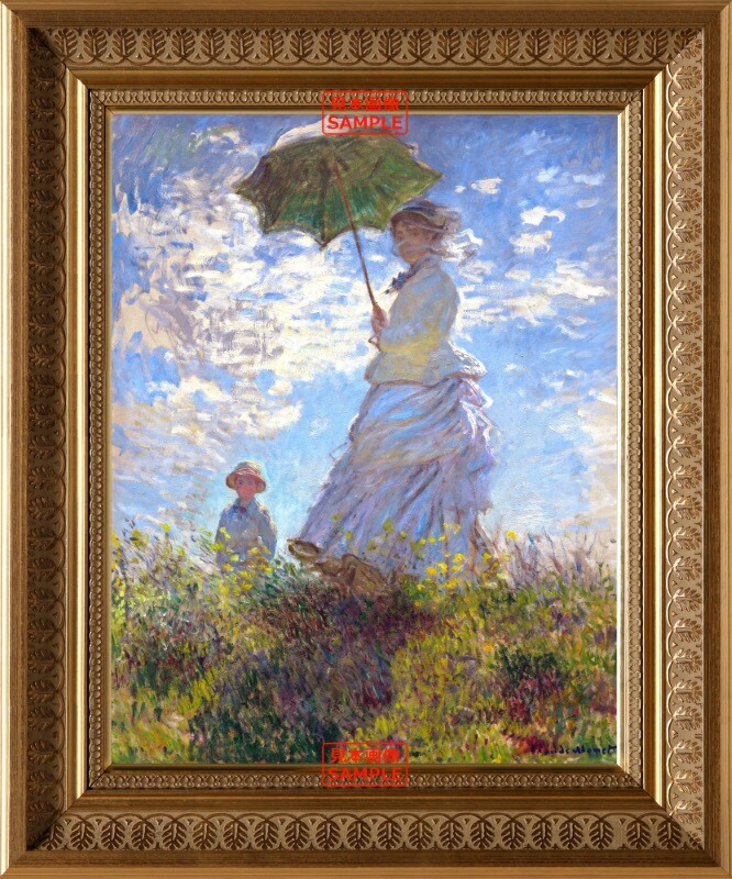 クロード・モネ、葉巻を吸う伊達男、希少画集画、新品高級額、額装付 クロード・モネ、葉巻を吸う伊達男、希少画集画、新品高級額
