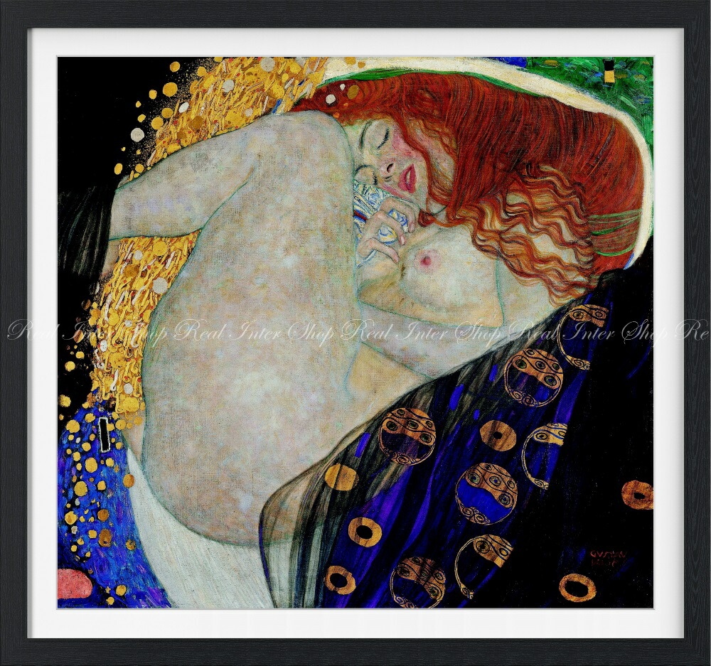 楽天市場 グスタフ クリムト ダナエ 展示用フック付金箔張ミクストメディア インテリア アート グスタフクリムト グスタフ クリムト 絵画インテリア アートショップ フォームス