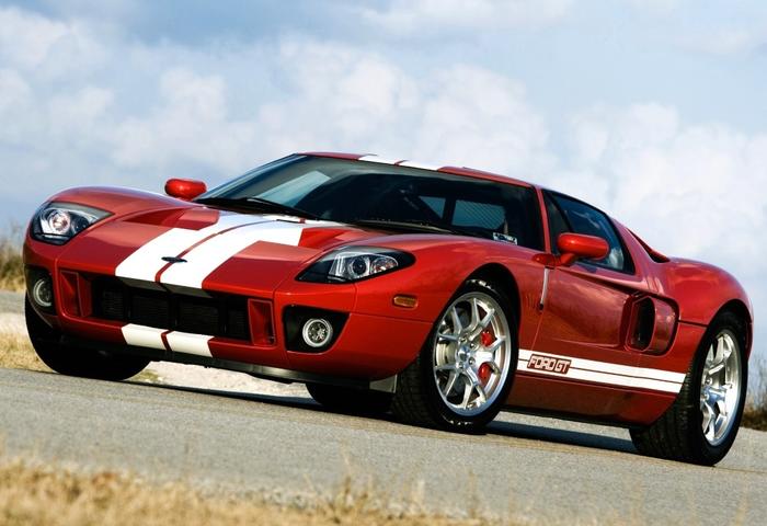 絵画風 壁紙ポスター (はがせるシール式) フォード GT 700 赤 FORD キャラクロ FDGT-001S1 (840mm×576mm) ＜日本製＞ ウォールステッカー お風呂ポスター