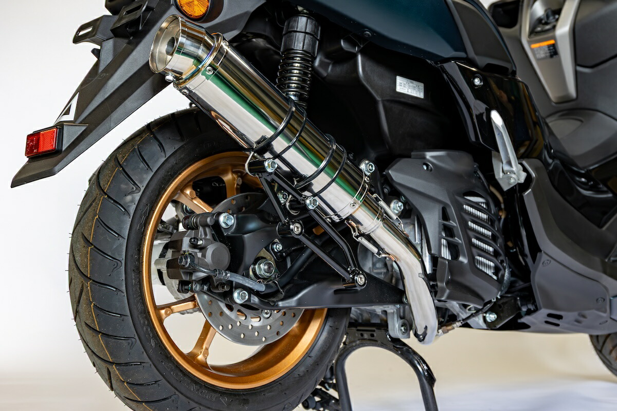 【国内メーカー HMS 製】NMAX 125/155 R300 ステンレス マフラー NMAX125 NMAX155 ( SEG6J SG66J / 8BJ-SEL1J ) 2025年モデル NMAX125にも対応 エヌマックス カスタム パーツ N-MAX