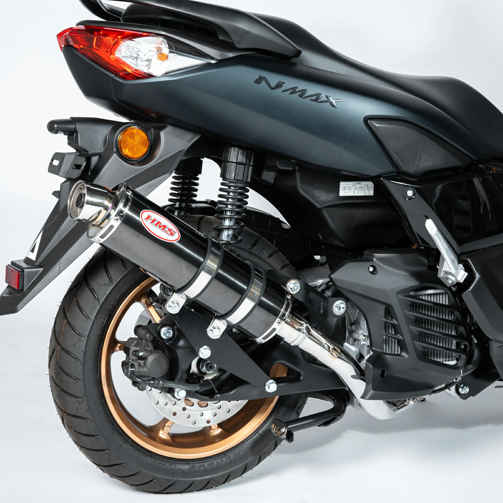 【国内メーカー HMS製】 ヤマハ NMAX125 NMAX155 対応 (8BJ-SEG6J 8BK-SG66J) 2025年 NMAX125 対応 (8BJ-SEL1J) MARK4 マフラー ステンレスミラーブラック サイレンサー SPR 内蔵 カスタム パーツ 国産 日本製 Made in Japan エヌマックスN-MAX MARK4-352-03｜バリエンテ　店