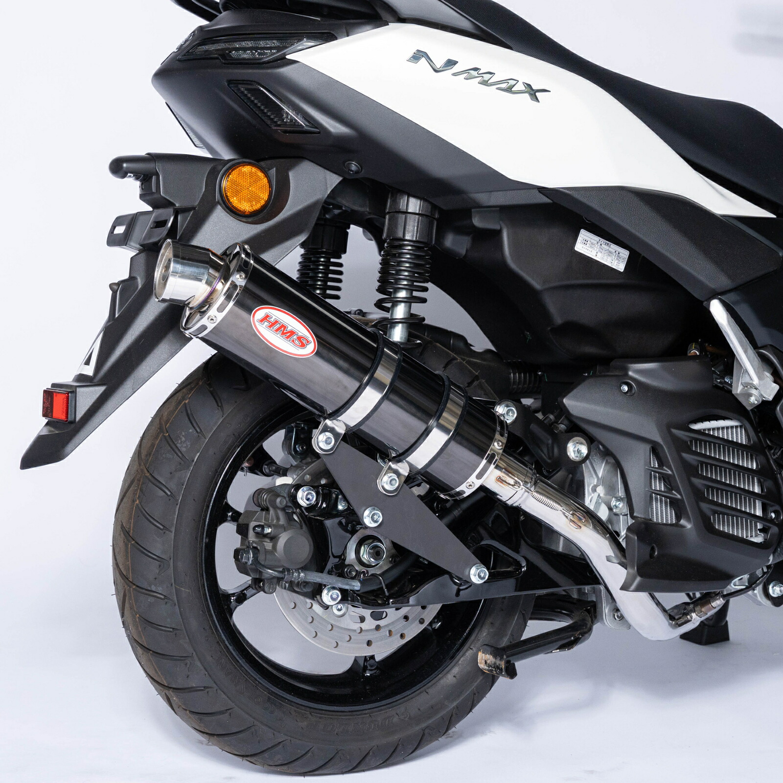 【国内メーカー HMS製】ヤマハ NMAX125 8BJ-SEL1J 対応 2025年モデル～ MARK4 マフラー ミラーブラックサイレンサー SPR (サイレントパワーリストリクター）内蔵 NMAX エヌマックス カスタム パーツ 国産 日本製 Made in Japan｜バリエンテ　店