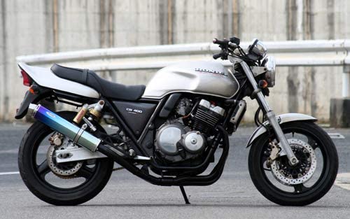 Realize CB400SF バイクマフラー NC31 NC39 Aria アリア チタン スラッシュタイプ (TypeS) マフラー リアライズ ホンダ バイク用品 バイク用 バイクパーツ カスタム パーツ ドレスアップ 交換 社外品 説明書付 Ver.R/S/H.V/SPEC/スーパーボルドール画像