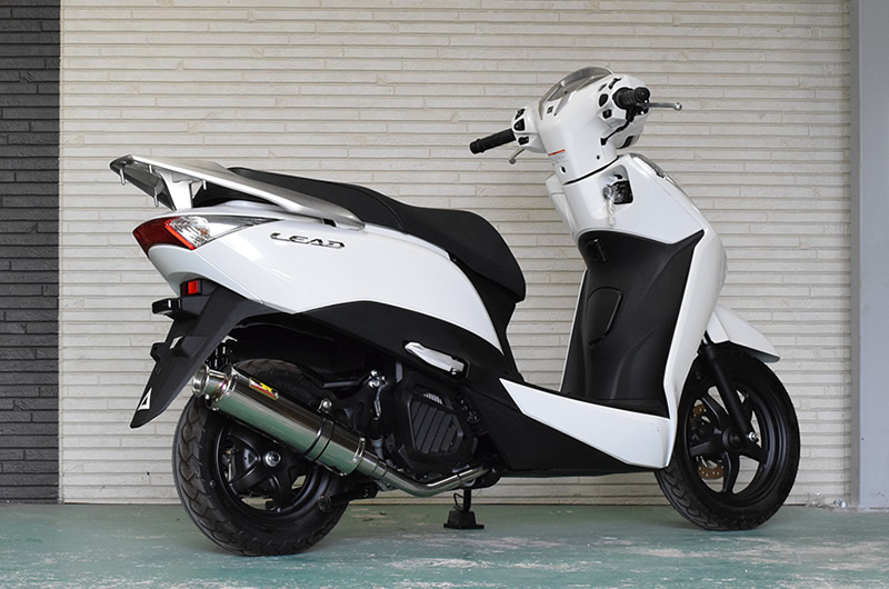 リード125 バイク マフラー チタンソリッド製 カスタム パーツ ホンダ リード125 バイクマフラー 2BJ-JF45 2018年〜2020年