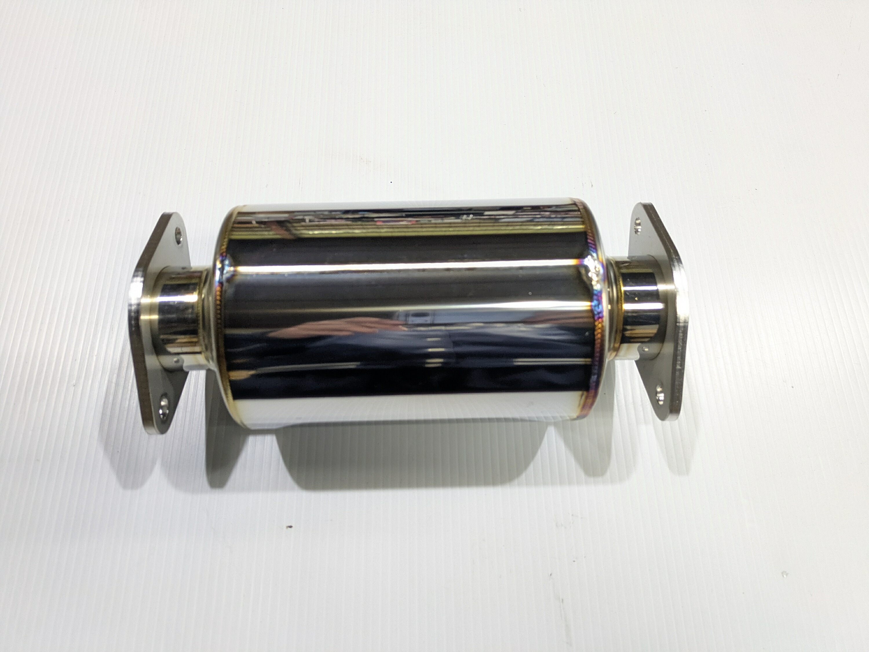 楽天市場】中間タイコ 100φ×250mm 差込 50.8φ 出口 50.8φ 4輪 車