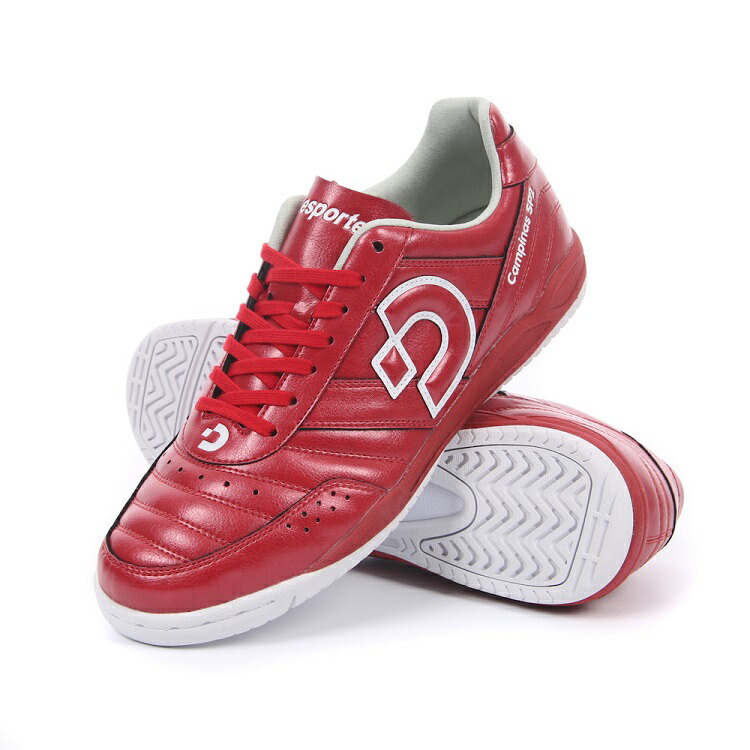 【Desporte デスポルチ】カンピーナス SP II DS-2031 RED サッカー用 室内 体育館用 フットサル用 シューズ レッド レアルスポーツ