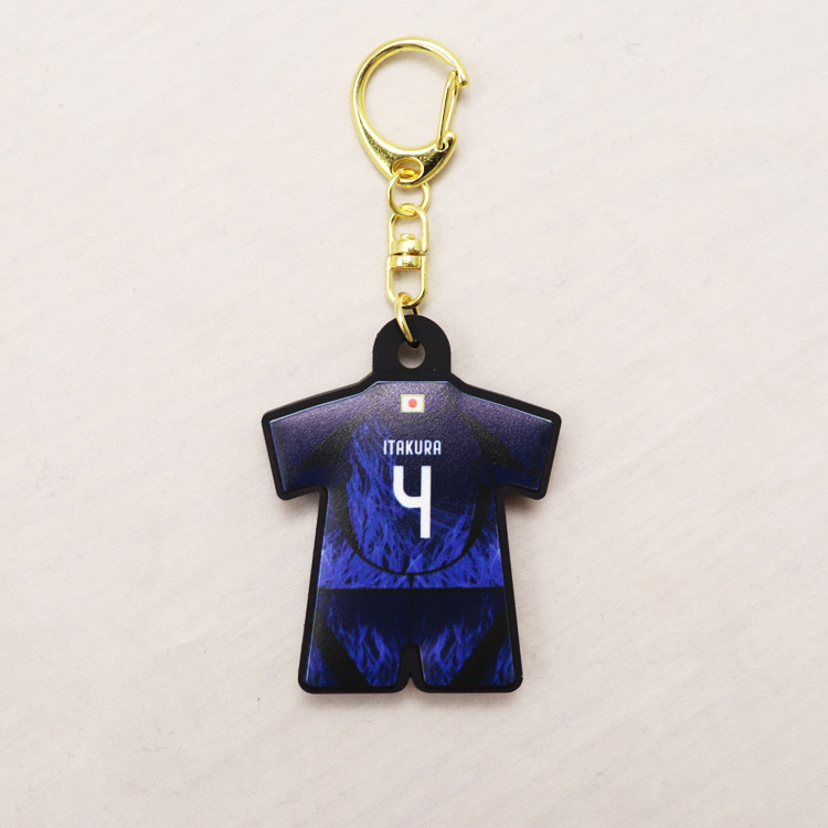 伊東純也　サッカー日本代表　キーホルダー　2個セット（ホーム&アウェー）希少品 日本代表 2024 オフィシャル プレーヤーズ ユニ型クッション