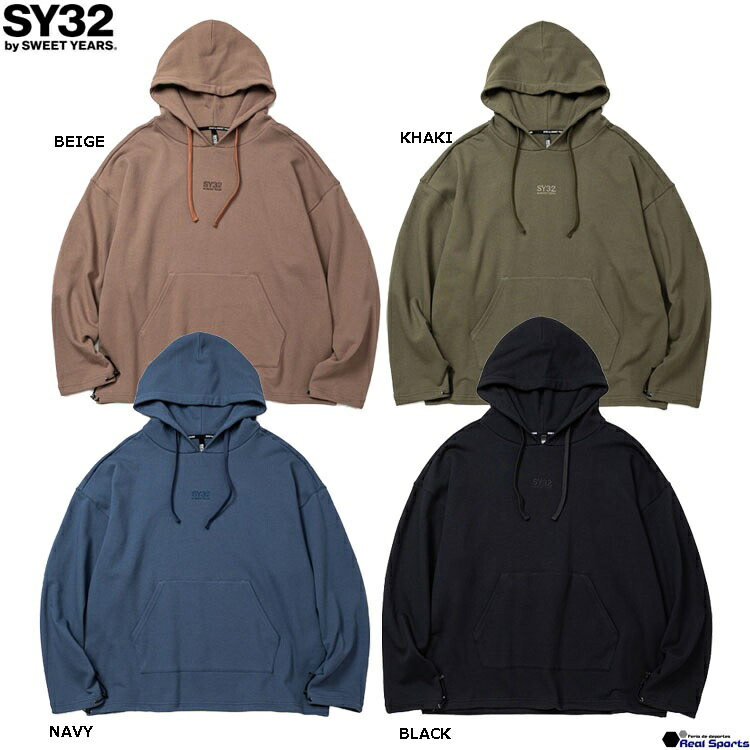 【SY32 by SWEET YEARS】24FW EMBROIDERY LOGO WIDE P/O HOODIE 14503 スウェットフーディー ビックシルエット エスワイ メンズ 特価 SALE