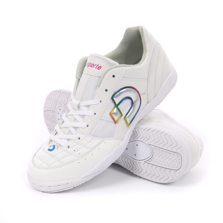【Desporte デスポルチ】リオ LL ID DS-2134 PW×M-SIL 蹴球用 室内 屋内競技場用 フットサル用 シューズ 赤いこと レアルスポーツ