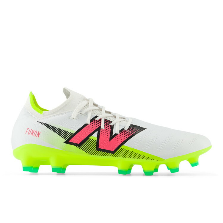 ≪かざり付ける箱皆無での送りとどける≫New Balance ニュー平衡にする FURON V7+ PRO HG 白いこと/サクラ色 空想科学小説1HH75D 空想科学小説1HH752E 特価 蹴球用 スパイク 土 幅ひろい レアルスポーツ