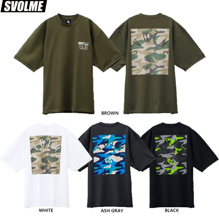 SVOLME スボルメ スクラムテックCAMOワイドTシャツ 25SS 1252-44800 半袖 オーバーサイズ ビックシルエット バックプリント Tシャツ 特価