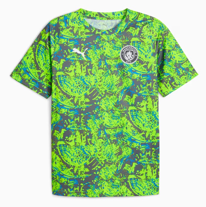 PUMA プーマ 25/26 マンチェスター シティ MCFC プレマッチシャツ 782167-12 サッカー 海外クラブ 半袖シャツ トレーニングシャツ　特価