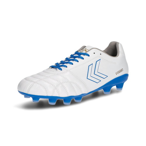 hummel ヒュンメル ヴォラートIII TEAM WIDE ホワイト×ブルー has1247w-1060 サッカー スパイク 幅広 ワイド 天然皮革 土 人工芝 青 白 3E相当