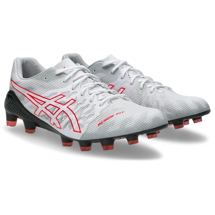 asics アシックス DS LIGHT ACROS 3 WHITE/FLASH RED 1101A070 104 特価 蹴球用 スパイク 土 人工芝