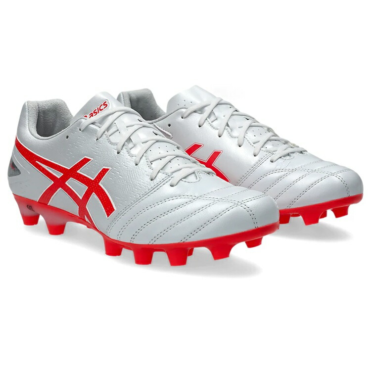 asics アシックス DS LIGHT PRO WHITE/FLASH RED 1103A095 104 特価蹴球 スパイク 生まれながらなめし革 カンガルー 土 人工芝