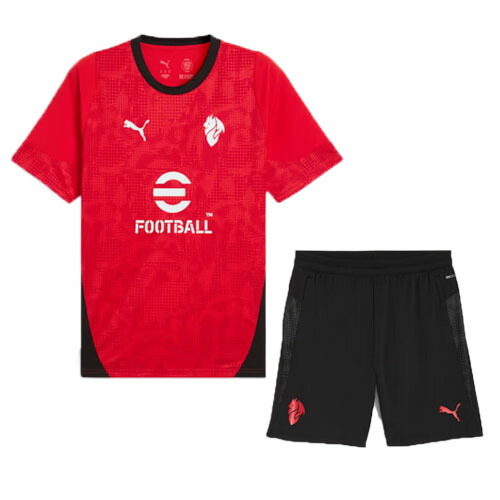 PUMA プーマ 25/26 ACミラン トレーニングシャツ & ショーツ 782356-01/782370-04 上下セット 半袖 海外クラブ セットアップ 赤