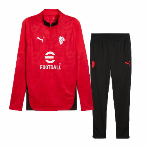 PUMA ピューマ 25/26 ACミラン 1/4ジップトップ \u0026 ズボン下 782363-01/782374-04 上下書き割り 形づくる御召しもの 外国で野球クラブ 蹴球 赤 特価