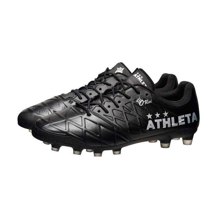 特価【ATHLETA アスレタ】23AW O-Rei T6 蹴球スパイク 黒いこと/しろがね色 10016-7068 生まれながらなめし革 カンガルーなめし革 蹴球シューズ レアルスポーツ