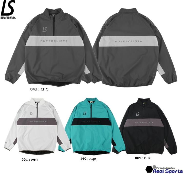 【LUZeSOMBRA ルースイソンブラ】24FW STRETCH TAFTA MESH HALFZIP TOP L1232106 ハーフジップトップ トレーディング 蹴球 レアルスポーツ