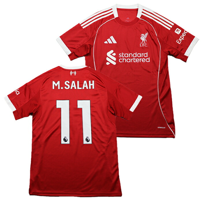 adidas アディダス ＃11 モハメド・サラー 25/26 LFC リバプールFC ホーム レプリカユニフォーム JYF22 JV6423 ゲームシャツ サッカー マーク付き 赤 13,594円