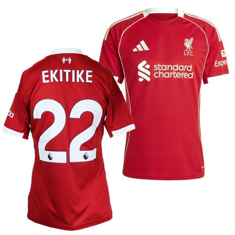adidas アディダス ＃22 ヒューゴ・エキティケ  25/26 LFC リバプールFC 介護ホーム レプリカユニフォーム JYF22 JV6423 外国で野球クラブ 目じるし付き添い人 スポーツ・アウトドア-メンズウェア