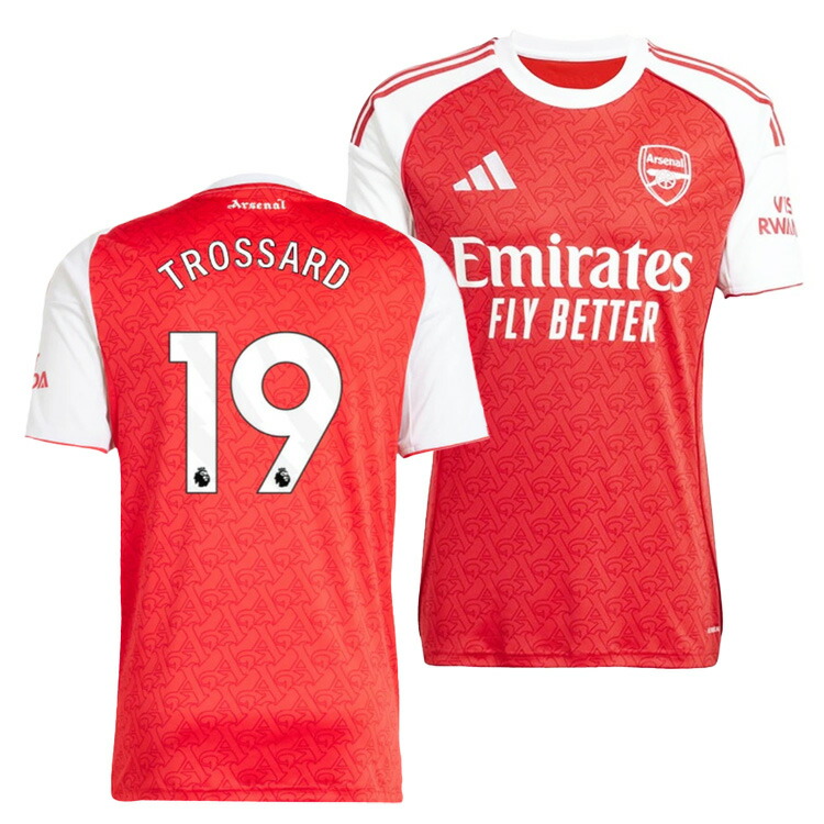 adidas アディダス ＃19 レアンドロ・トロサール 25/26 アーセナルFC ホーム レプリカユニフォーム KSJ38 JI9517 海外クラブ マーク付き スタジアムシャツ