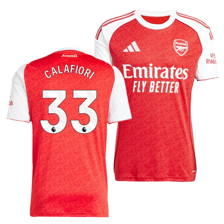 adidas アディダス ＃33 リカルド・カラフィオーリ 25/26 アーセナルFC 老人ホーム レプリカユニフォーム KSJ38 JI9517 外国で野球クラブ 目じるし付き添い人 闘技場プルオーバー