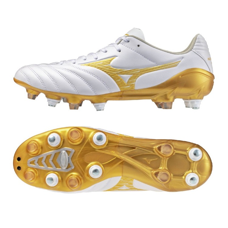 《取替式スパイク》MIZUNO ミズノ モナルシーダ ネオ 3 PRO MIX 白いこと×ゴールド P1GC262250 BRIGHT GOLD PACK 蹴球用 ラガー レアルスポーツ