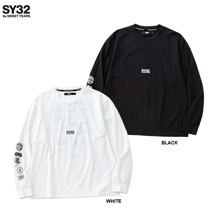 SY32 by SWEET YEARS ｴｽﾜｲｻｰﾃｨﾄｩｰ ﾊﾞｲ ｽｳｨｰﾄｲﾔｰｽﾞ MULTI LOGO L/S TEE 26SS 32-26錫1-10 長袖プルオーバー ロンT ロング捩り