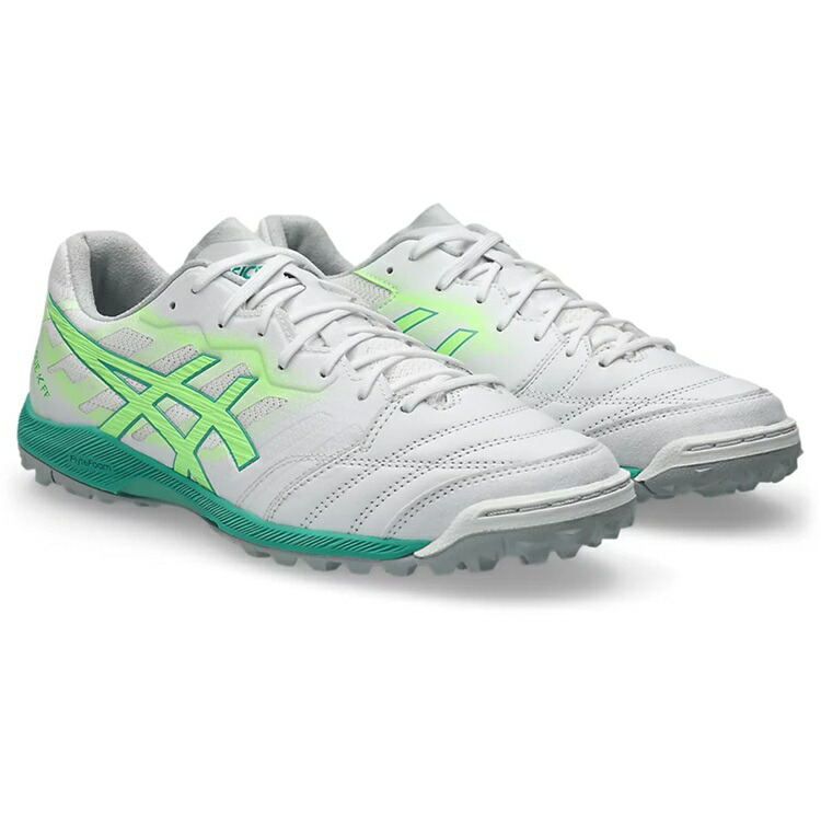 asics アシックス DESTAQUE K FF TF WHITE/ILLUMINATE GREEN 1111A218 102 デスタッキ フットサルシューズ 人工芝 土 レアルスポーツ