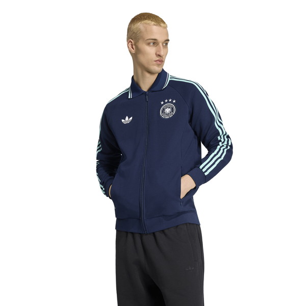adidas アディダス ドイツ代表 2026 アウェイ アンセムジャケット dvo15 jz9336 サッカー スタジアム ジャージ メンズ ネイビー 紺