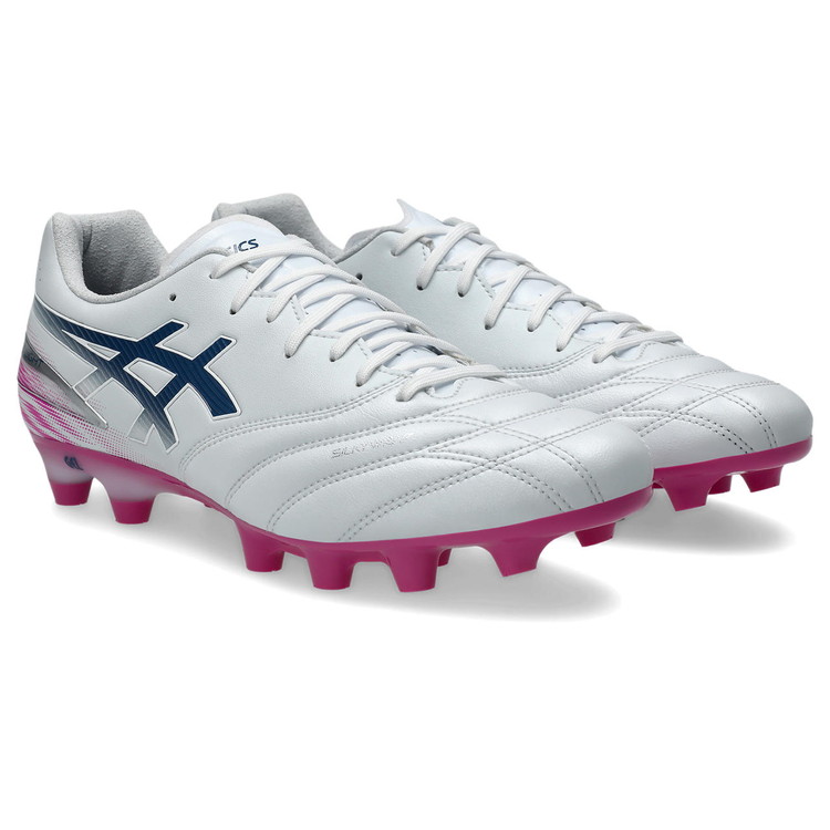 asics アシックス DS LIGHT PRO WIDE WHITE/DIGITAL SAKURA 1103A122 101 蹴球用 スパイク 広広とした 幅ひろい 土 人工芝
