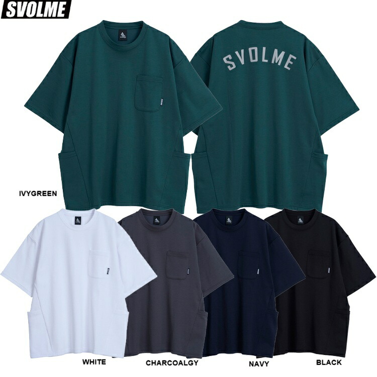 SVOLME スボルメ スクラムテックポケT 26SS 1261-56010 Tシャツ 半袖 ポケT ワイドシルエット オーバーサイズ カットソー