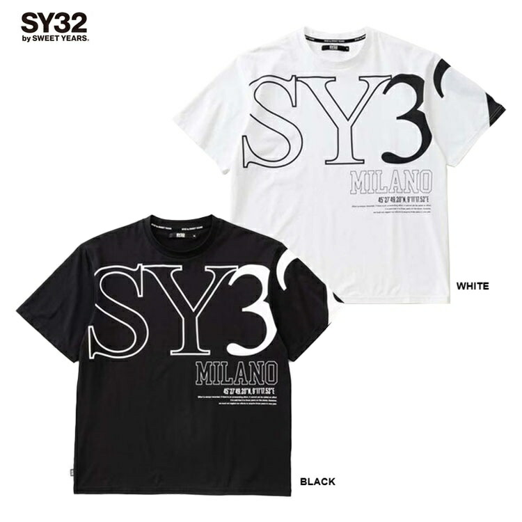 SY32 by SWEET YEARS ｴｽﾜｲｻｰﾃｨﾄｩｰ ﾊﾞｲ ｽｳｨｰﾄｲﾔｰｽﾞ BIG LOGO TEE 26SS 32-26錫1-36 半袖ティーシャツ カットソー ビックロゴ