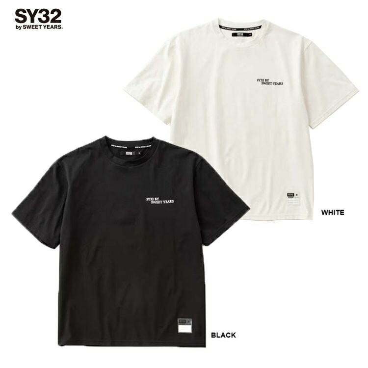 SY32 by SWEET YEARS ｴｽﾜｲｻｰﾃｨﾄｩｰ ﾊﾞｲ ｽｳｨｰﾄｲﾔｰｽﾞ ベーシック TIERS LOGO TEE 26SS 32-26錫1-38 半袖ティーシャツ カットソー UPF50+ ロゴタイプT