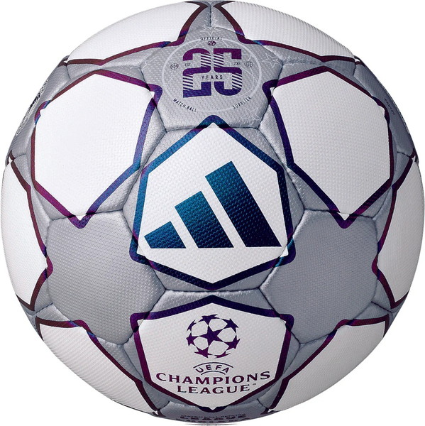 adidas アディダス サッカーボール 5号球 フィナーレ 25周年 リーグ ルシアーダ adf541tf JFA検定球 手縫い シルバー 白