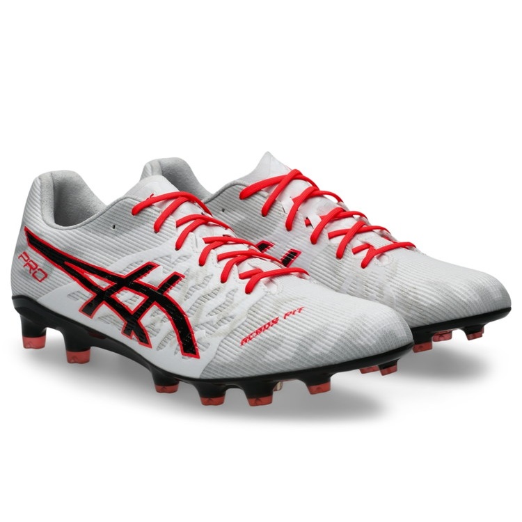 asics アシックス DS LIGHT ACROS PRO 3 WHITE/BLACK 1101A071 112 サッカースパイク アクロス プロ 土 人工芝｜レアルスポーツ店