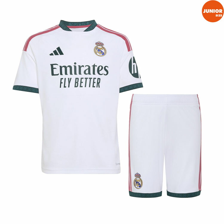 《取っておく 6/17発売》キッズ adidas アディダス 26/27 レアルマドリード 老人ホーム レプリカユニフォーム＆さる股引き 白いこと le212 vd207 上下書き割り セットアップ