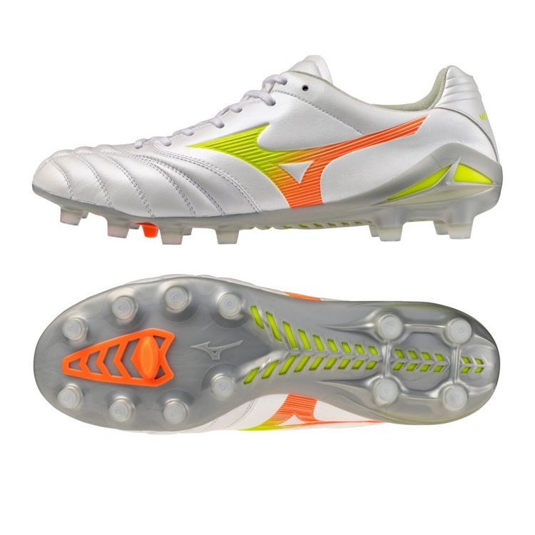MIZUNO ミズノ モナルシーダ ネオ 3 ELITE スーパーホワイトパール×黄色×オレンジ色 P1GA262054 PRISM WHITE PACK スパイク 生まれながらなめし革