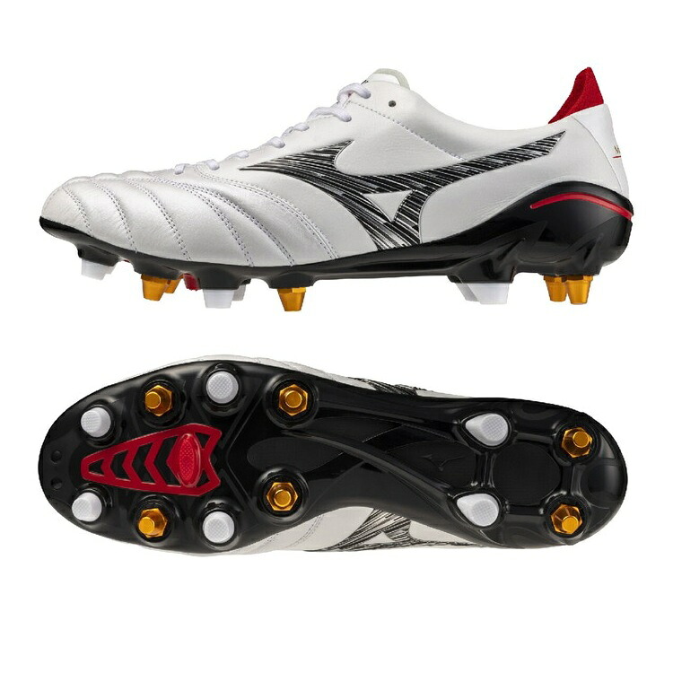 《取替式スパイク》MIZUNO ミズノ モレリア ネオ 5 JAPAN MIX スーパーホワイトパール×ブラック P1GC268009 カンガルー サッカー MORELIA レアルスポーツ|レアルスポーツ店