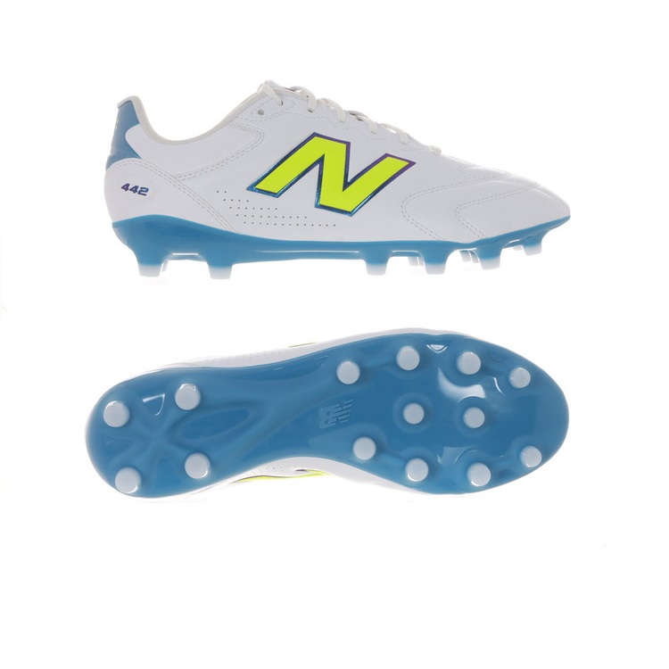New Balance ニューバランス 442 TEAM HG V3 2E ホワイト ブルー U43H74A2E ワイド 幅広 サッカースパイク レアルスポーツ｜レアルスポーツ店 9,605円