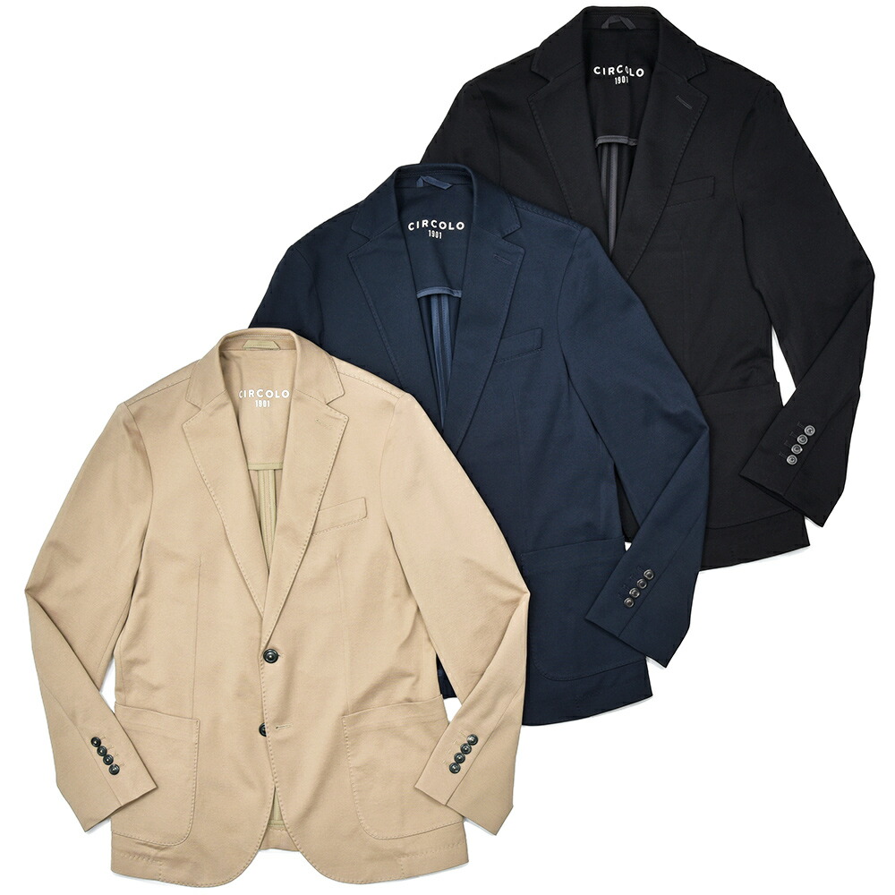 CIRCOLO ジャージー アンコンジャケット 2B チェック 44 グレー 37051000109-11.jpg