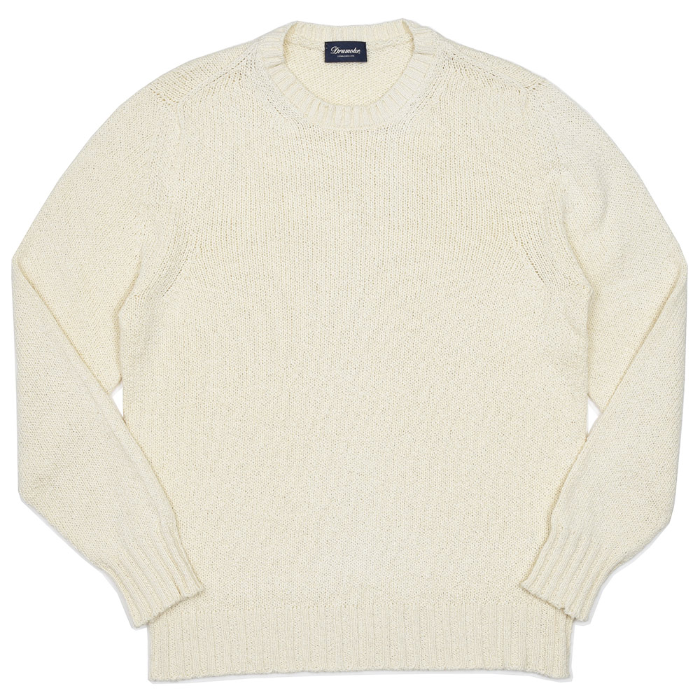 Drumohr ドルモアLoroPiana 綿織物 5ゲージ クルーネックニット